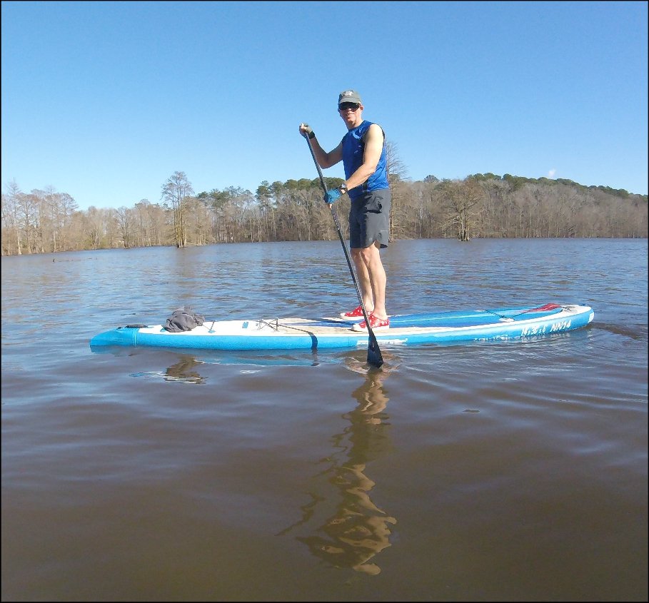 Winter paddle on Stumpy Lake, in February 2021, Virginia Beach