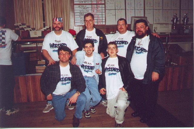 Back row: Hoss Phoenix, Tom Bowman, Joe Selinsky and Bob Lincoln. Front row: Ken Taylor, Frank Spena, Jr. and Ed Phillips